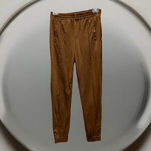 Tractr Brown Faux Suede Joggers‎ Pants SOFT Elastic Waist women's Size 0/25 NWT